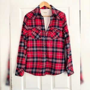 Plaid furry flannel